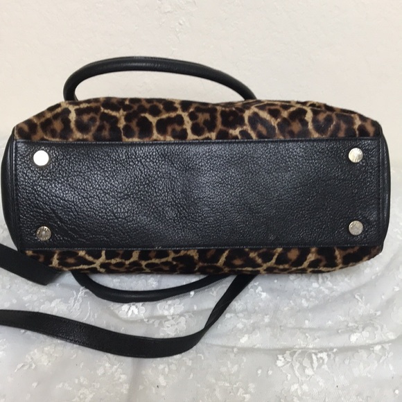 Michael Kors Astrid Haircalf Satchell with Leather Trim & Crossbody Strap - Picture 7 of 10